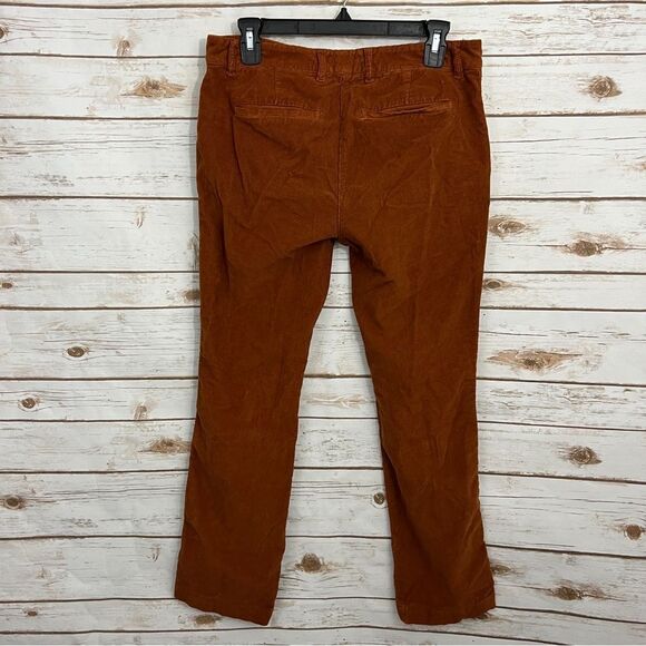 ALC Rust Burnt Orange Corduroy Straight Leg Pants - Picture 4 of 5